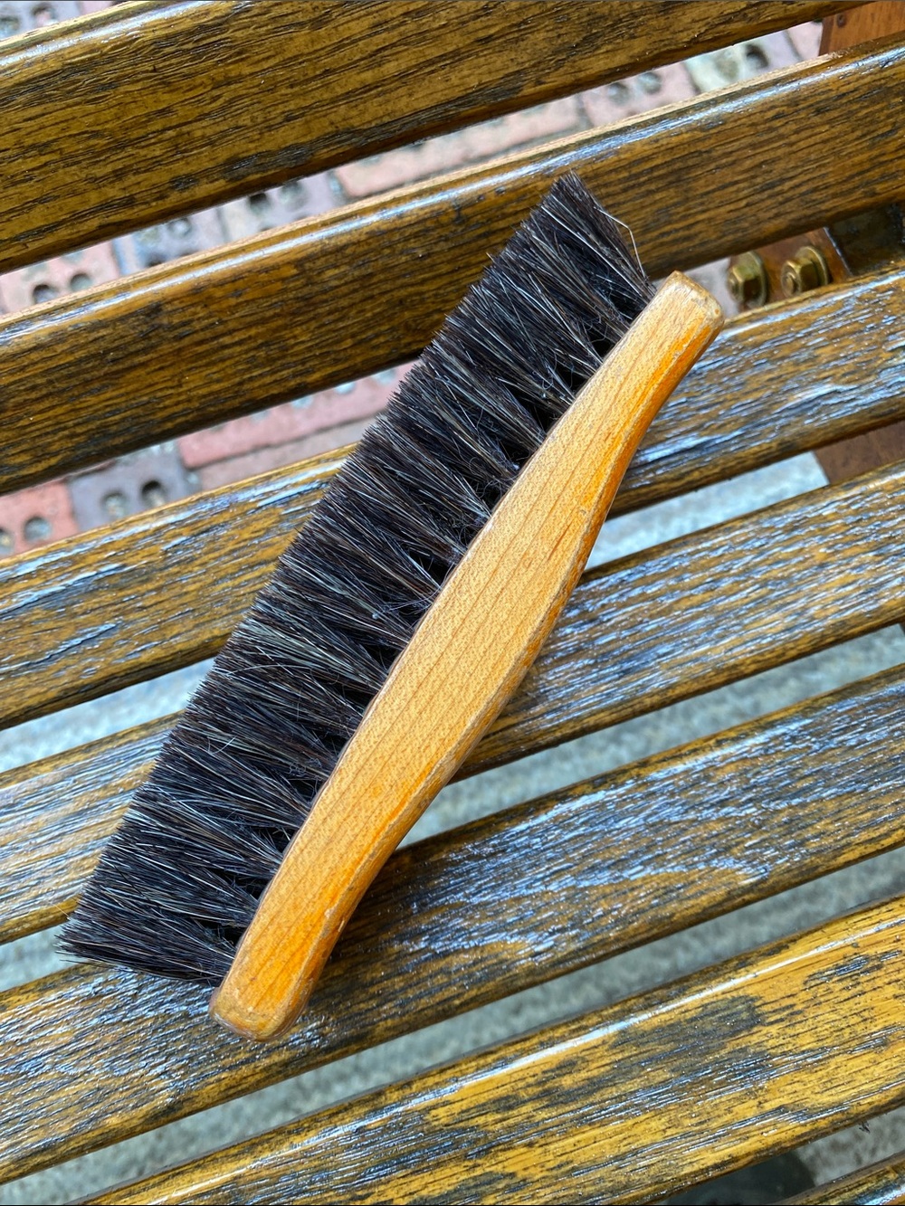 Empire No. 980 💯% Horse Hair Shoe brush wood handle shine buff polish